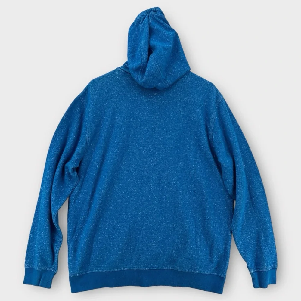 Oakley Hoodie Mens Large Blue Speckled Full Zip Cotton Drawstring Embroidered‎